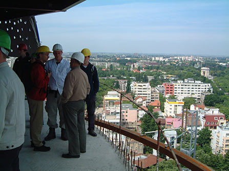 Absturzsicherung - Baustelle in Bukarest 2004
