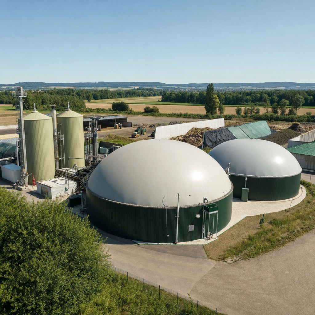 Ein Bild zum Thema Biogasanlage im Architektur Kontext