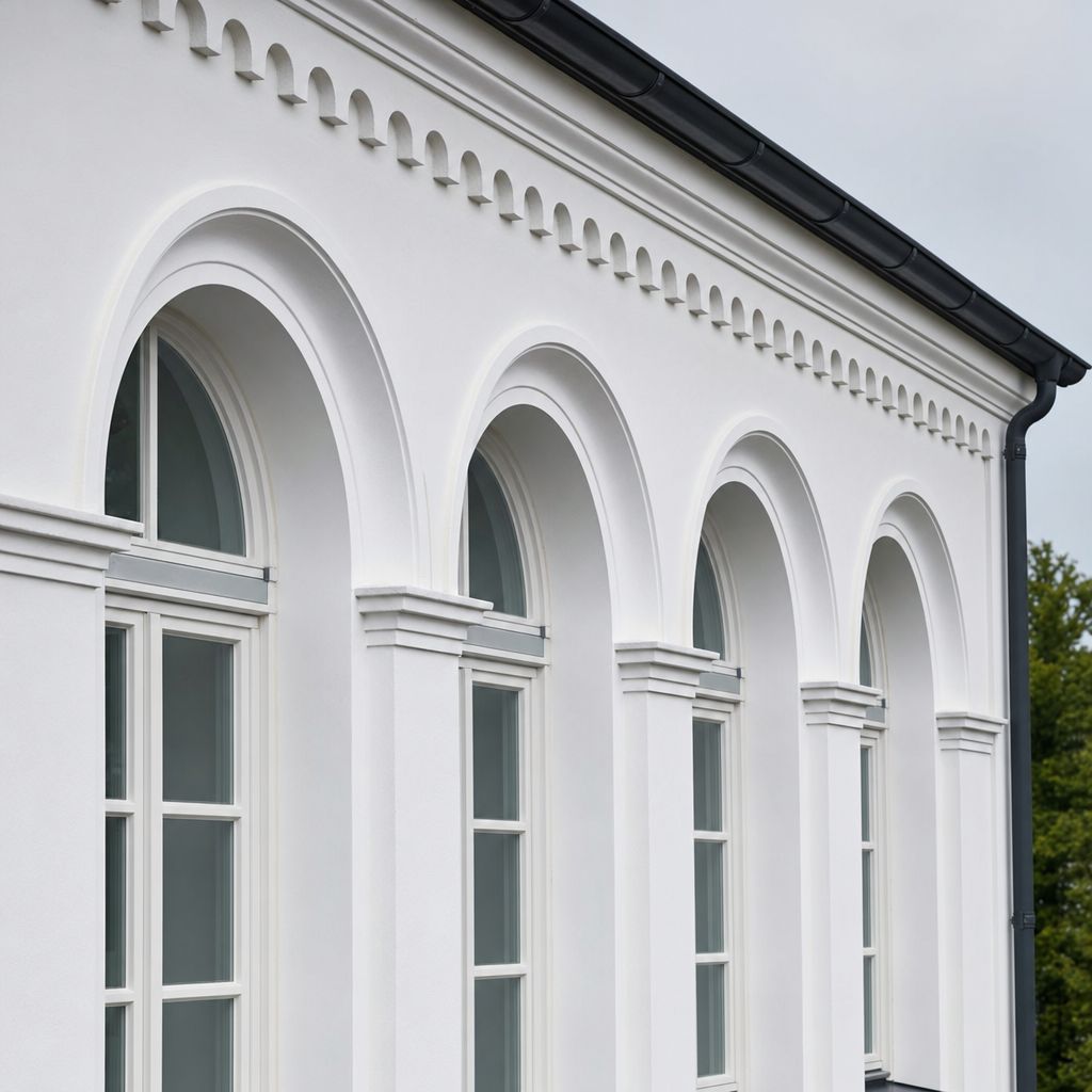 Ein Bild zum Thema Bogenfries im Architektur Kontext