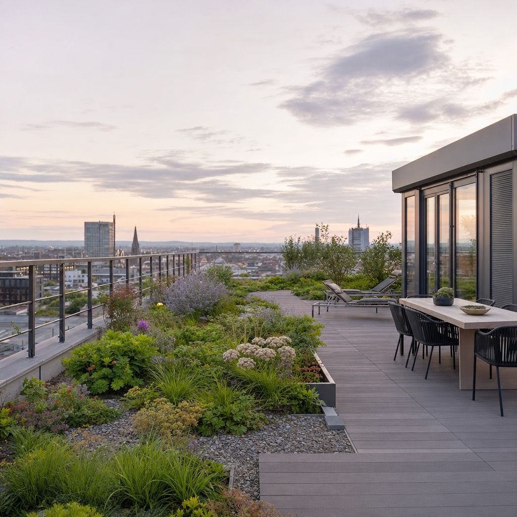 Ein Bild zum Thema Dachgarten im Architektur Kontext