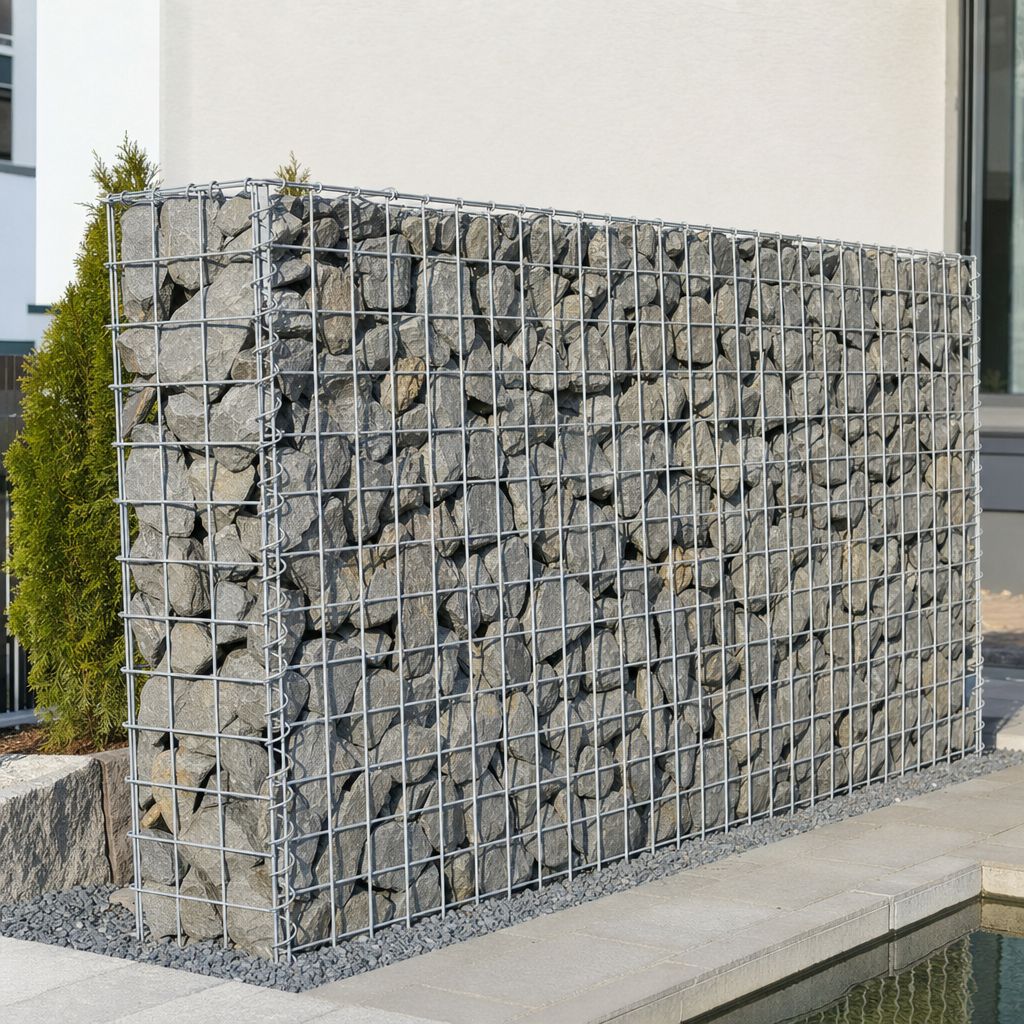Ein Bild zum Thema Drahtschotterkasten im Architektur Kontext
