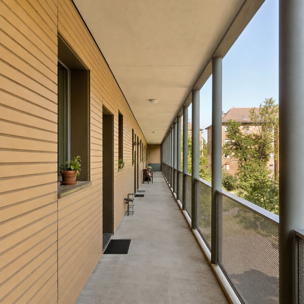 Laubengang Ein Bild zum Thema Laubengang im Architektur Kontext