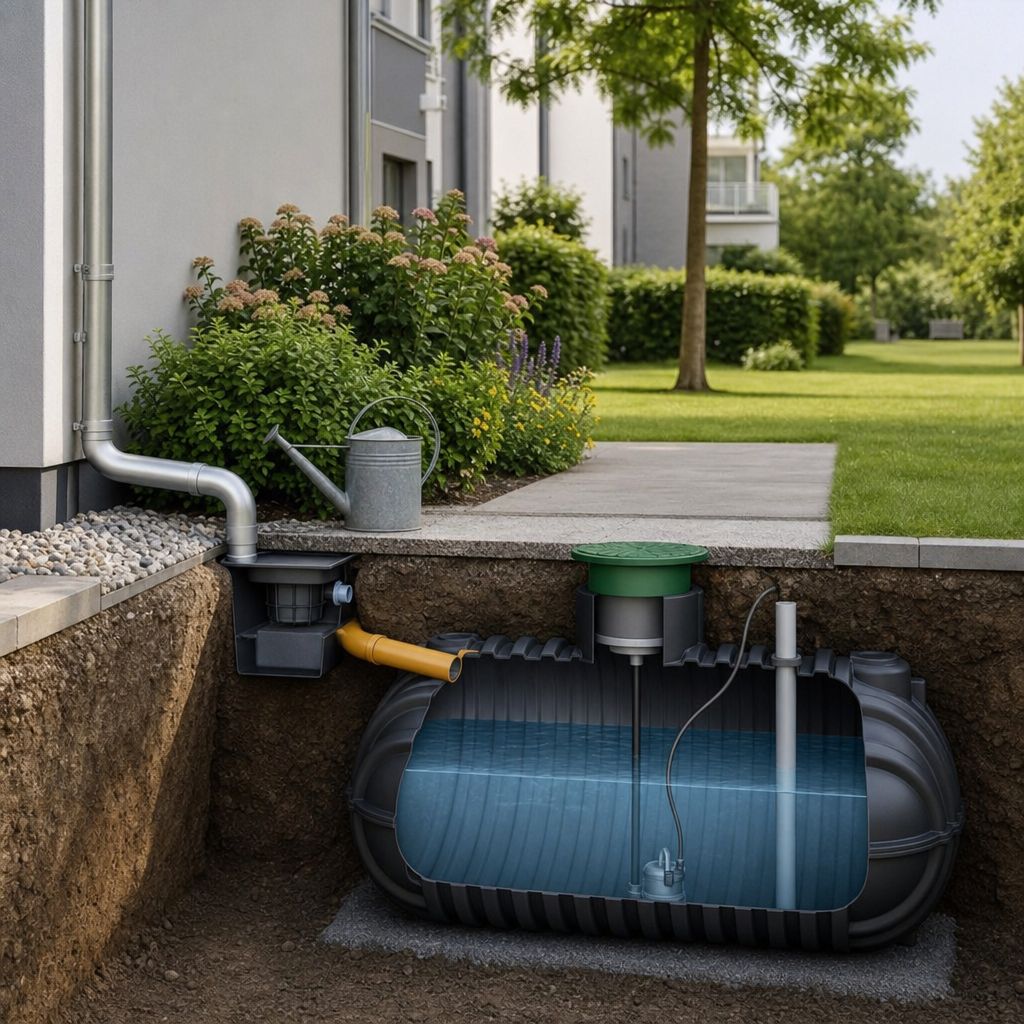 Regenwasserbewirtschaftung Ein Bild zum Thema Regenwasserbewirtschaftung im Architektur Kontext